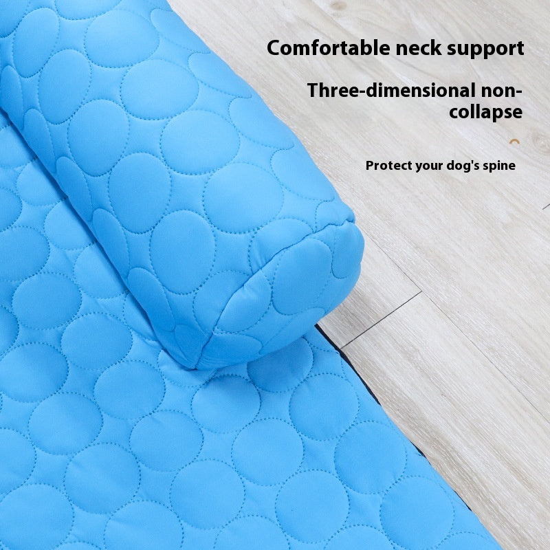 Raised bolster edge neck support close-up