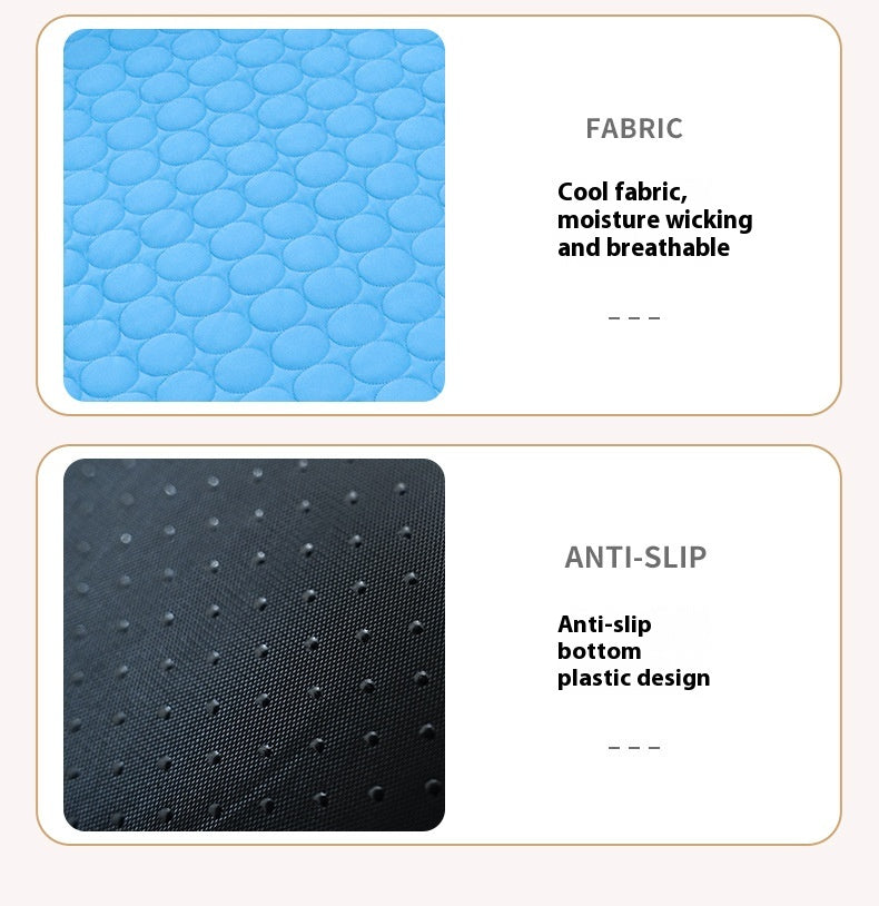 Cooling fabric and anti-slip bottom details