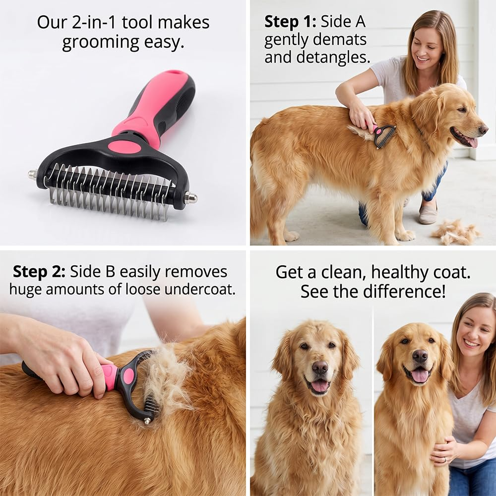 ChillHund GroomPro 2-in-1 Dematting Brush