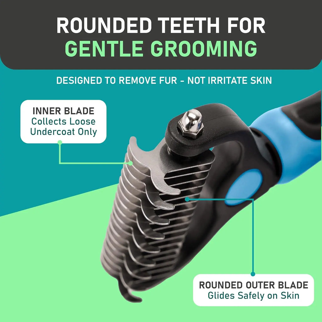 GroomPro rounded stainless steel teeth
